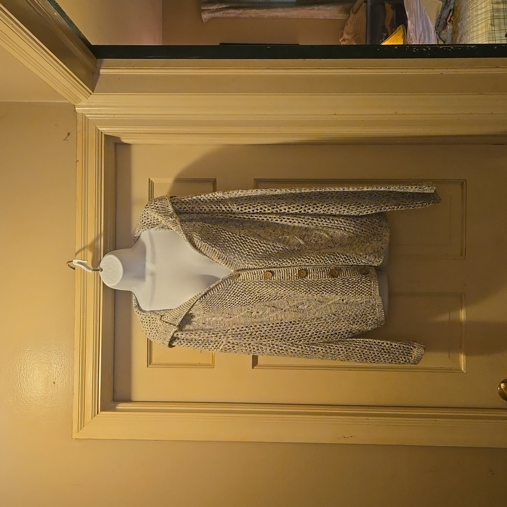 POL open weave hooded cardigan